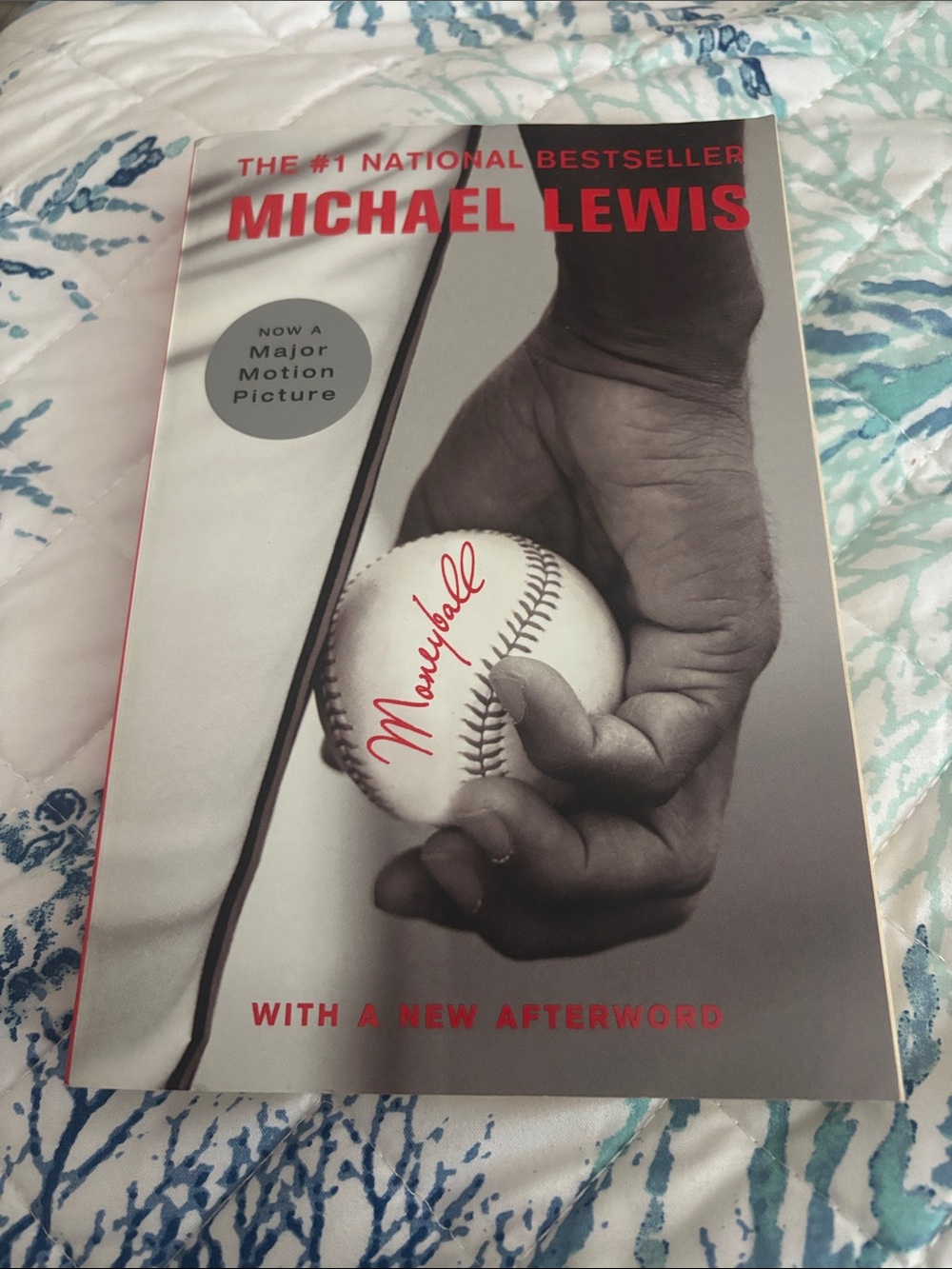 Michael Lewis "Moneyball" Paperback Book - Gray, Red, White